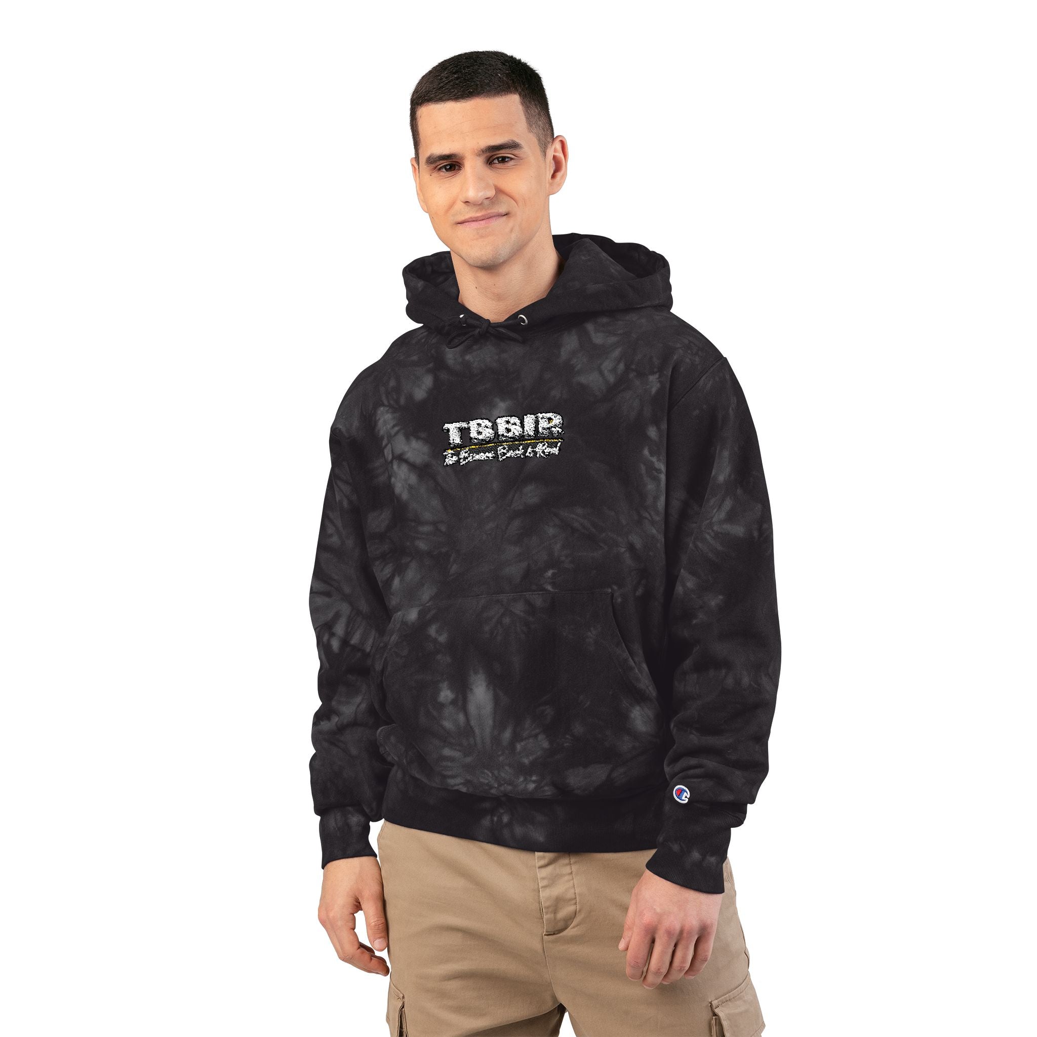 Tie-Dye Hoodie — Embroidered "TRAP" Chest Logo