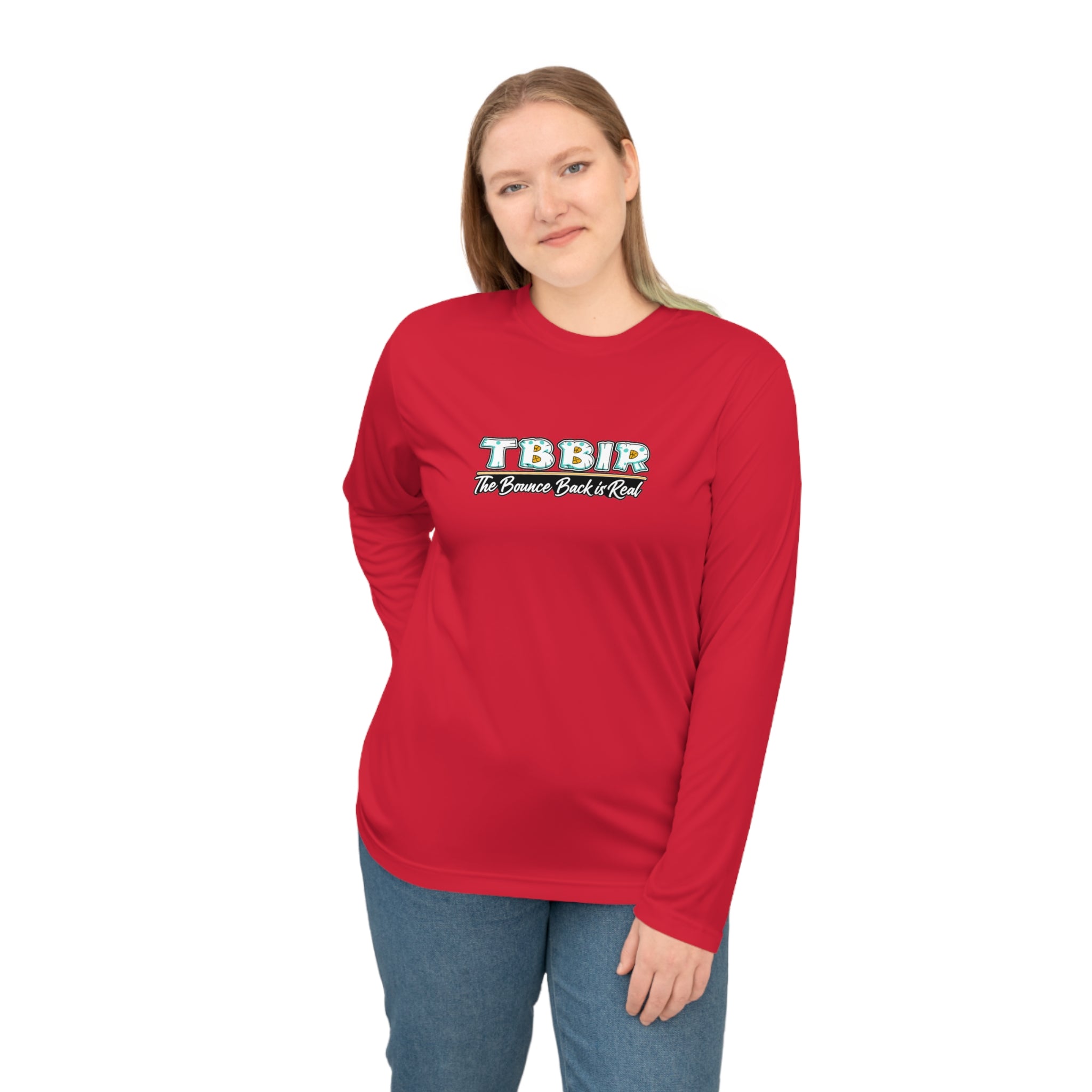 TBBIR Retro Logo Long Sleeve Performance Shirt — "Too Blessed To Be In Rush"