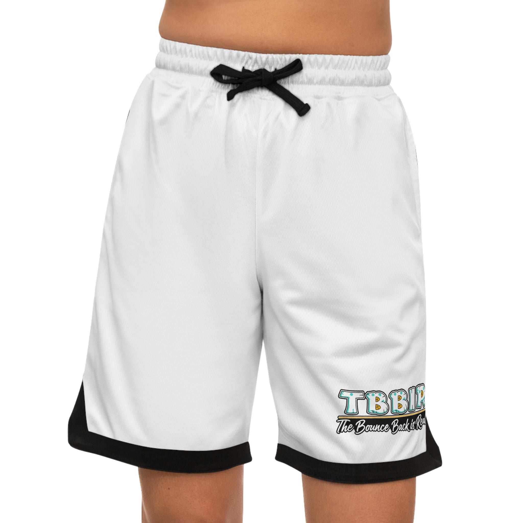 Basketball Rib Shorts with TBBIR Logo — Athletic Mesh Game Shorts