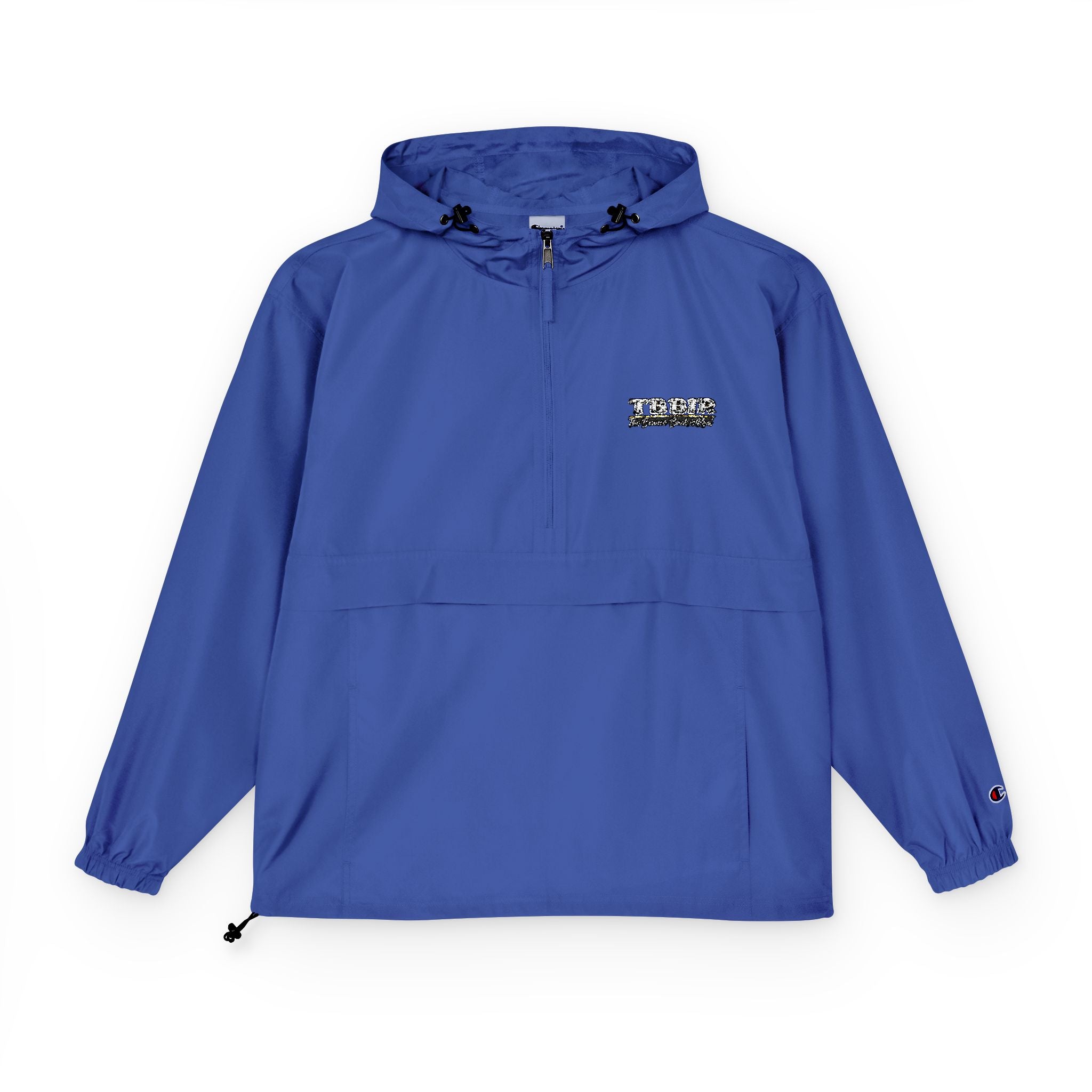 Packable Anorak Jacket — Lightweight Orange Windbreaker with Checker Logo