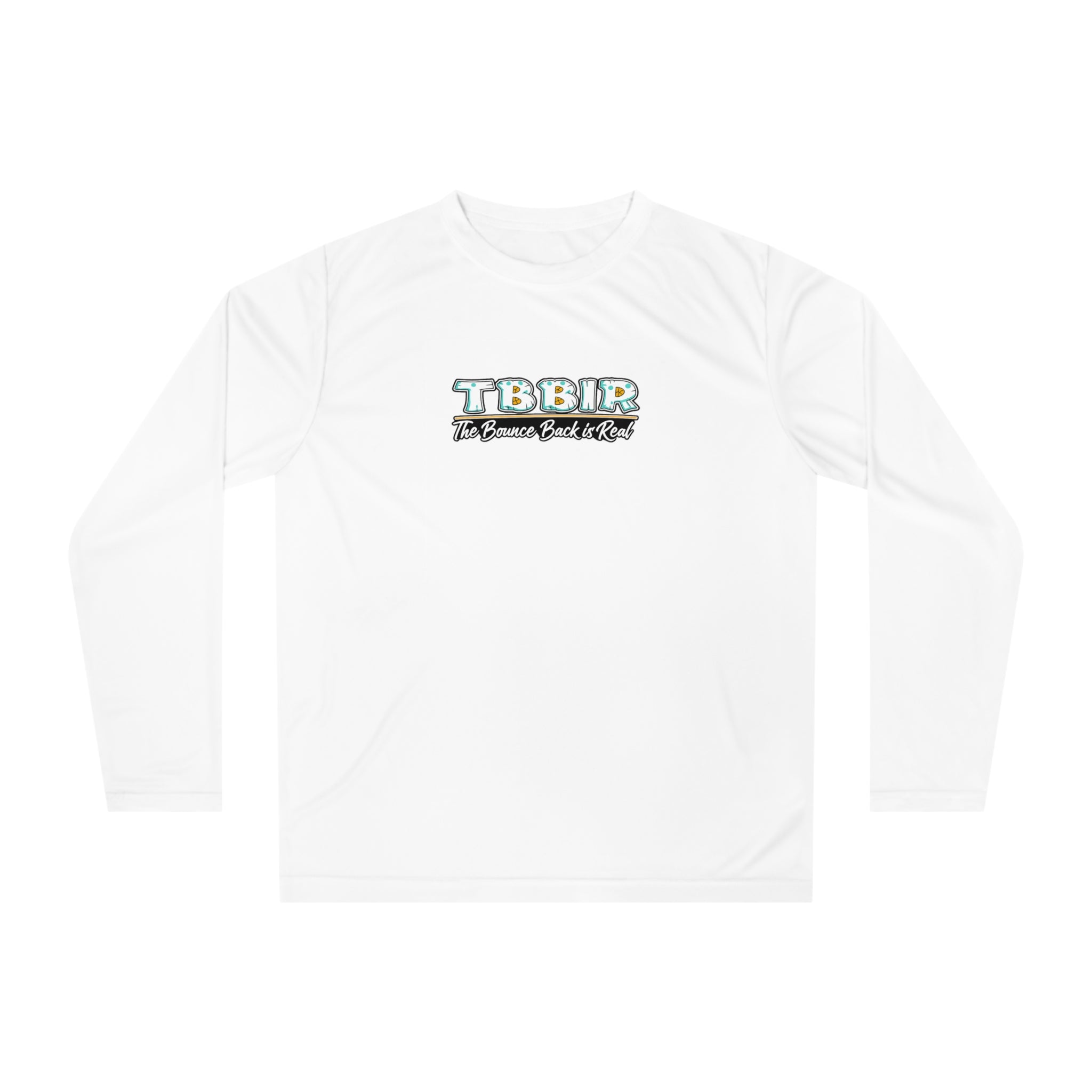 TBBIR Retro Logo Long Sleeve Performance Shirt — "Too Blessed To Be In Rush"