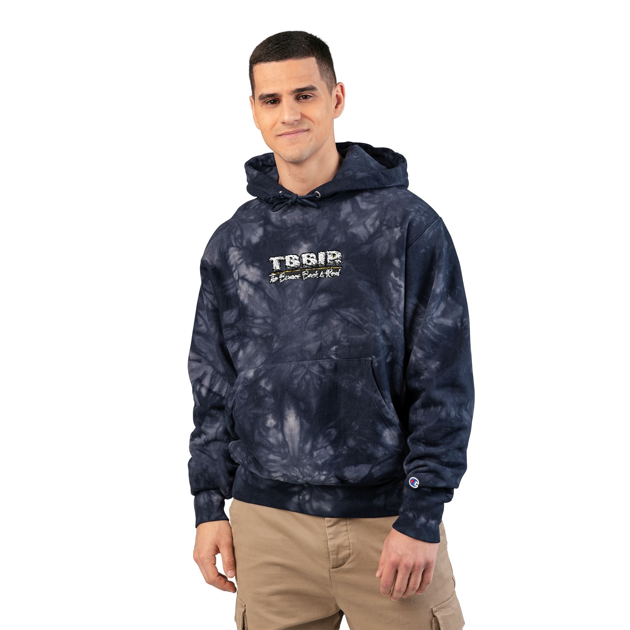 Tie-Dye Hoodie — Embroidered "TRAP" Chest Logo