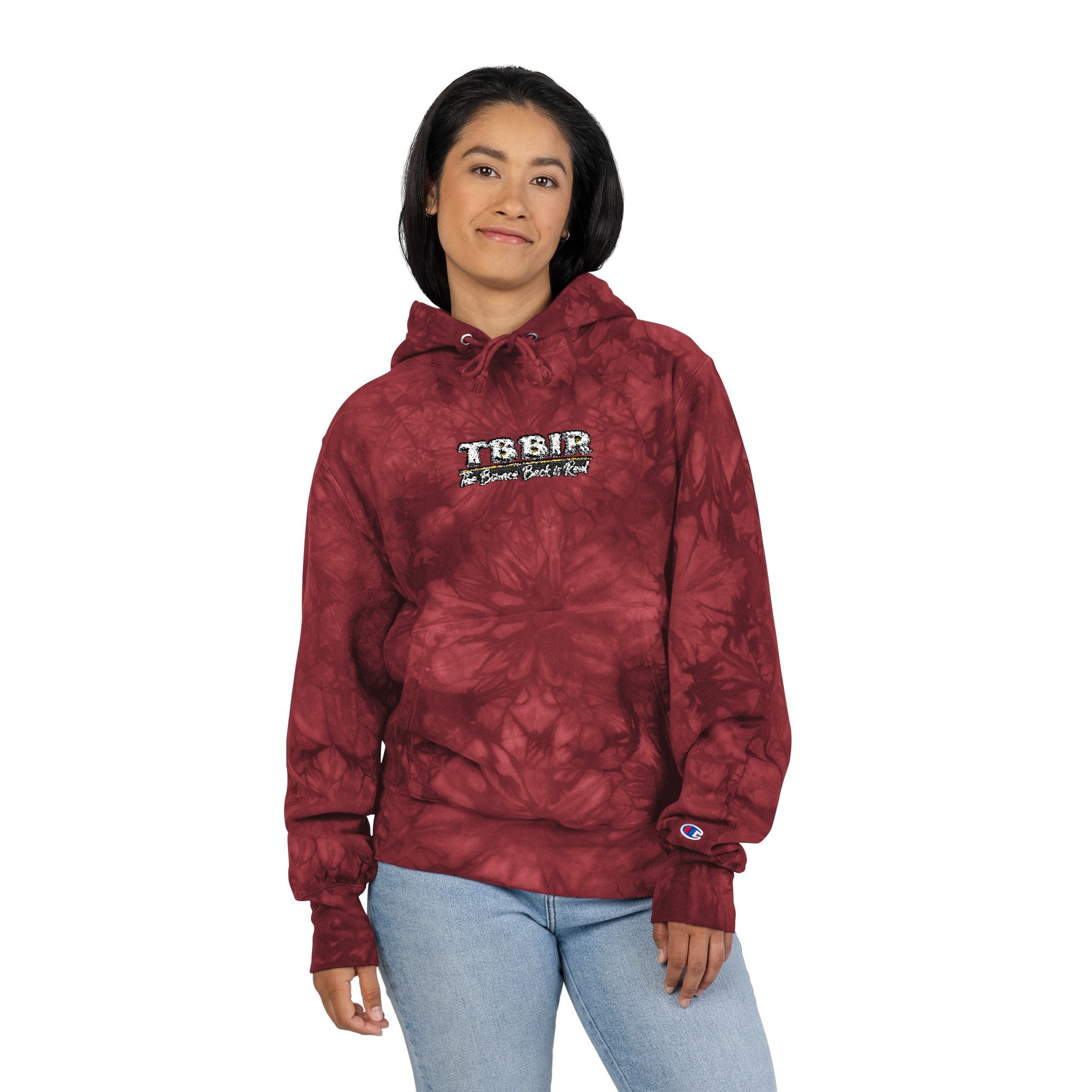Tie-Dye Hoodie — Embroidered "TRAP" Chest Logo