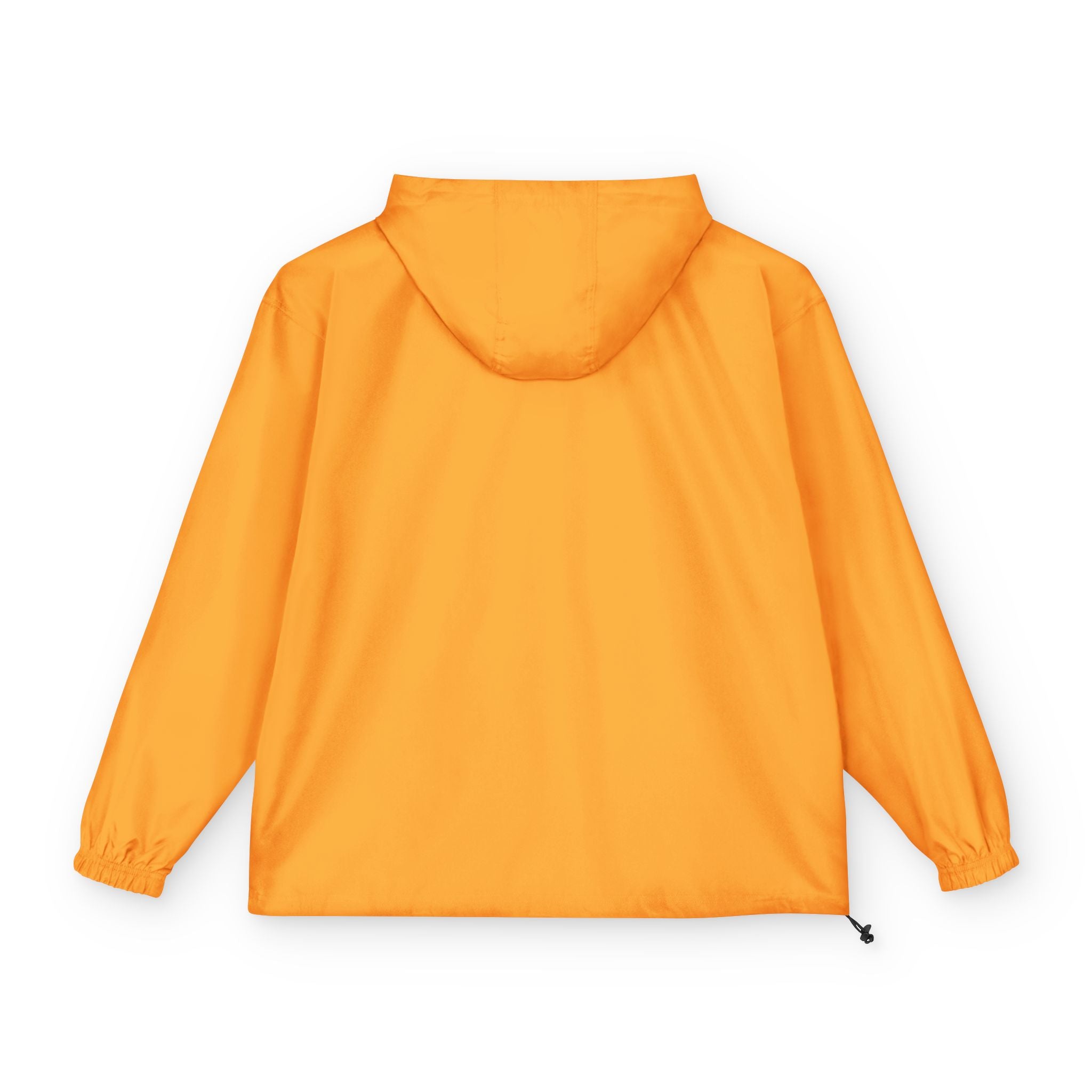 Packable Anorak Jacket — Lightweight Orange Windbreaker with Checker Logo