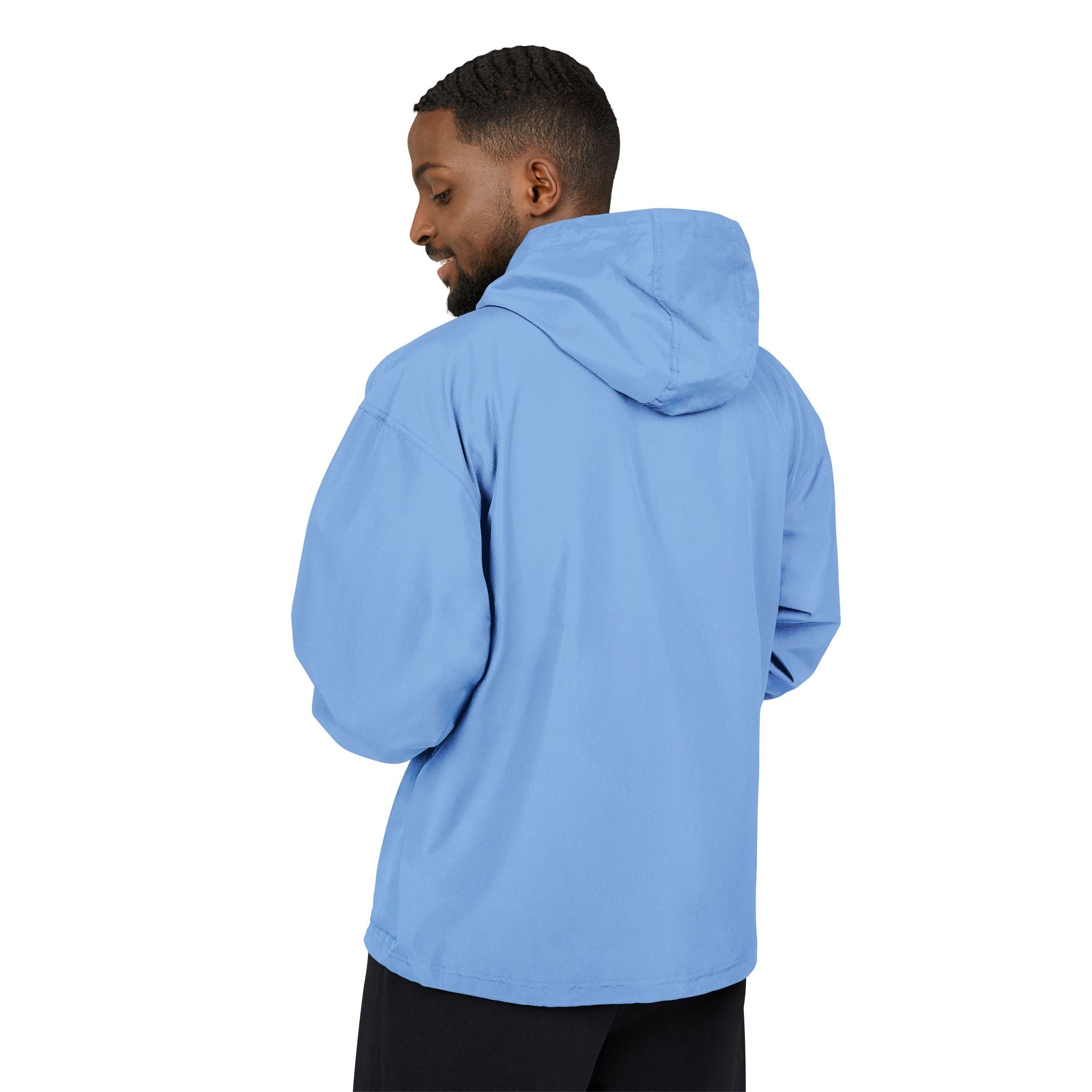 Packable Anorak Jacket — Lightweight Orange Windbreaker with Checker Logo