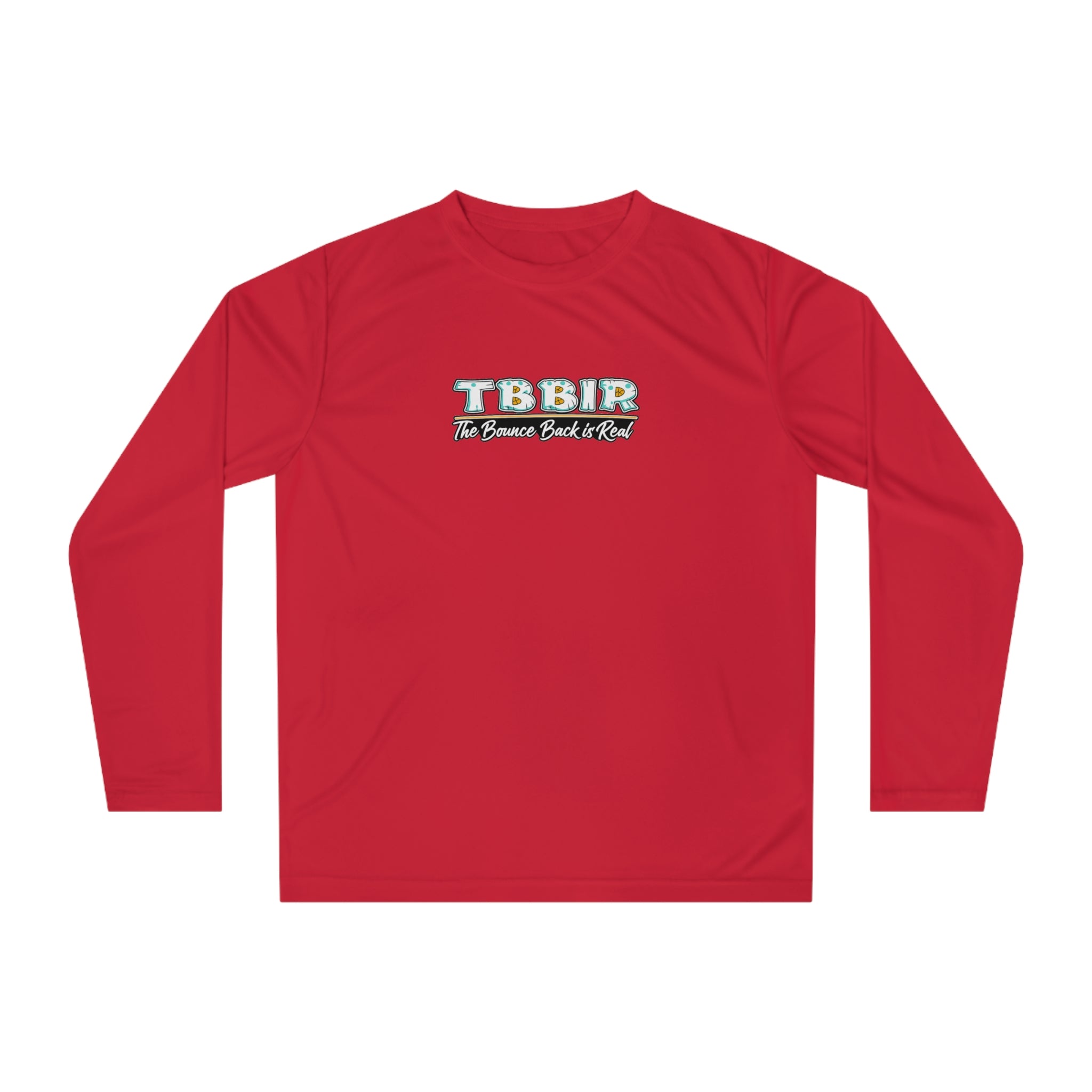 TBBIR Retro Logo Long Sleeve Performance Shirt — "Too Blessed To Be In Rush"