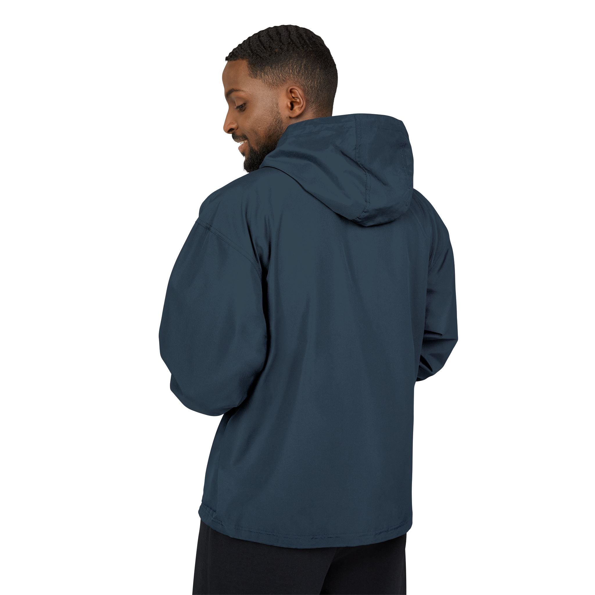 Packable Anorak Jacket — Lightweight Orange Windbreaker with Checker Logo