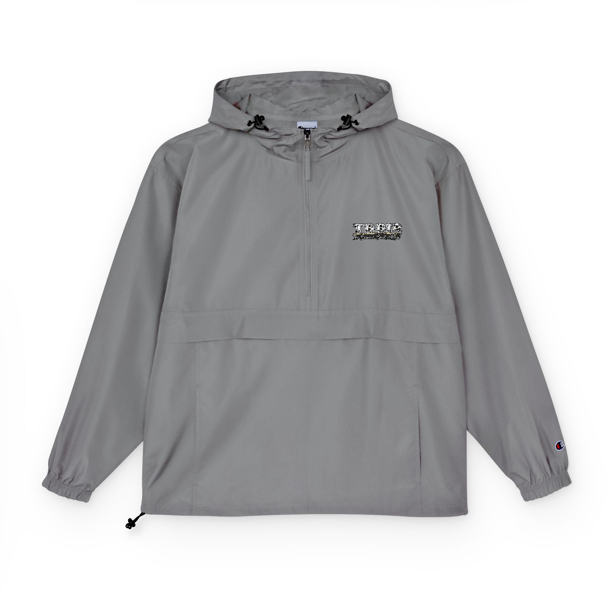 Packable Anorak Jacket — Lightweight Orange Windbreaker with Checker Logo