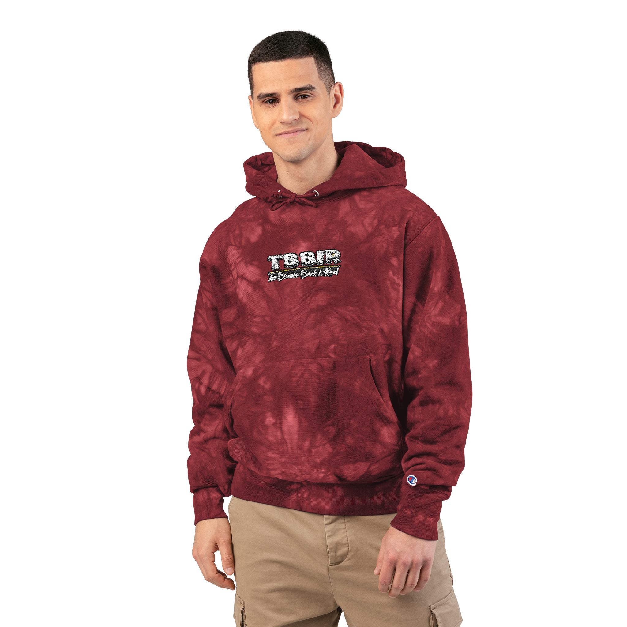 Tie-Dye Hoodie — Embroidered "TRAP" Chest Logo