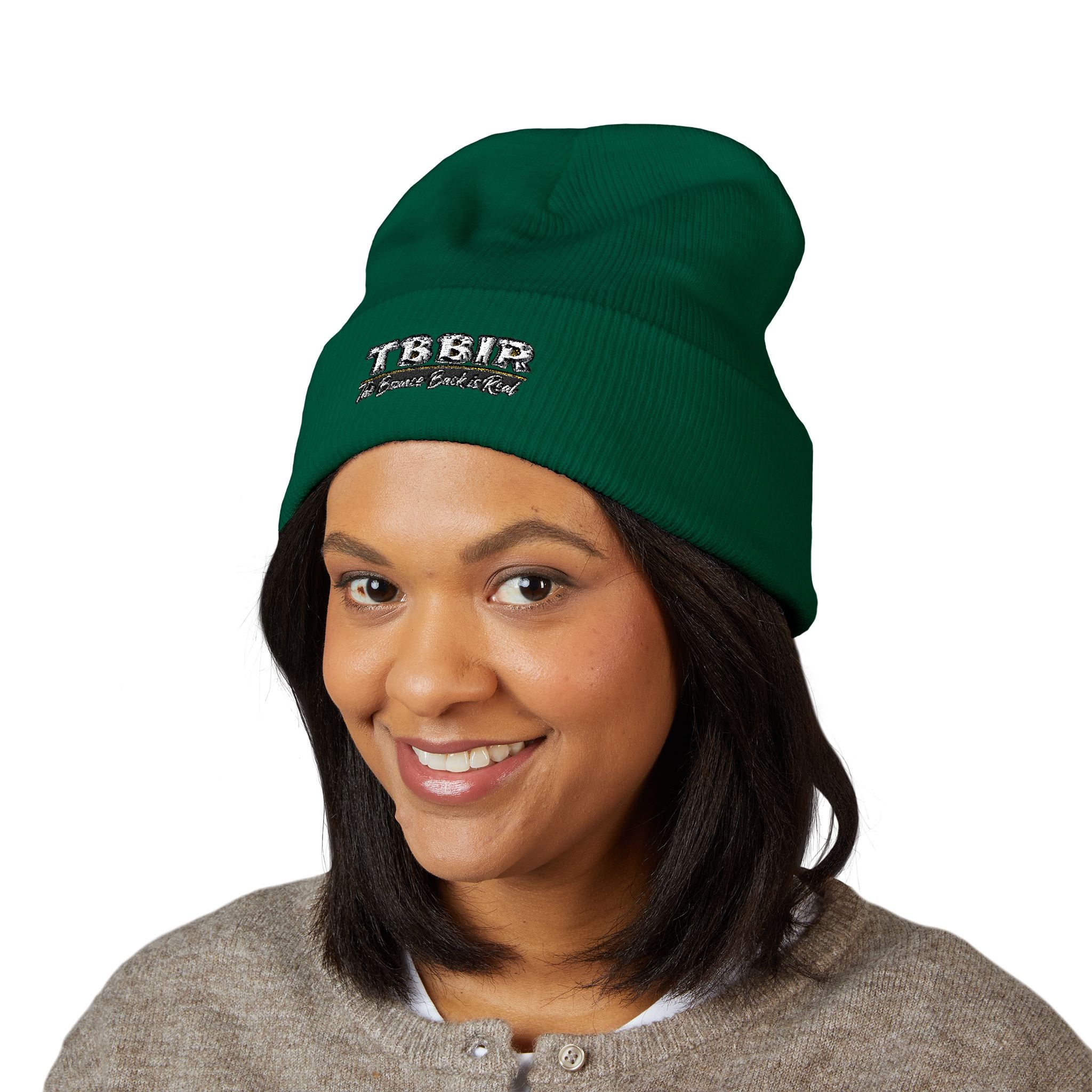 Embroidered 'TBHID' Classic Cuffed Beanie — Cozy Winter Knit Hat