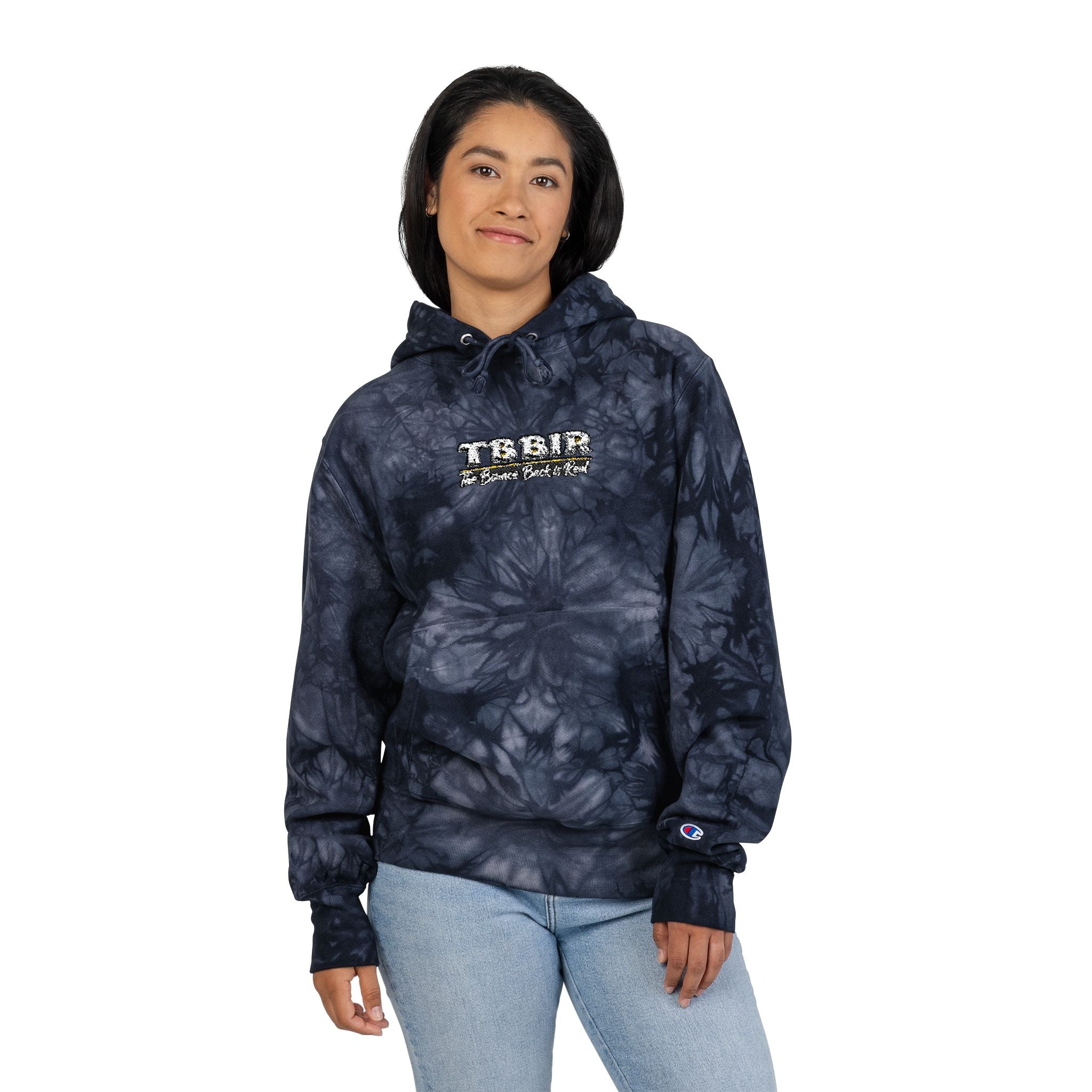 Tie-Dye Hoodie — Embroidered "TRAP" Chest Logo