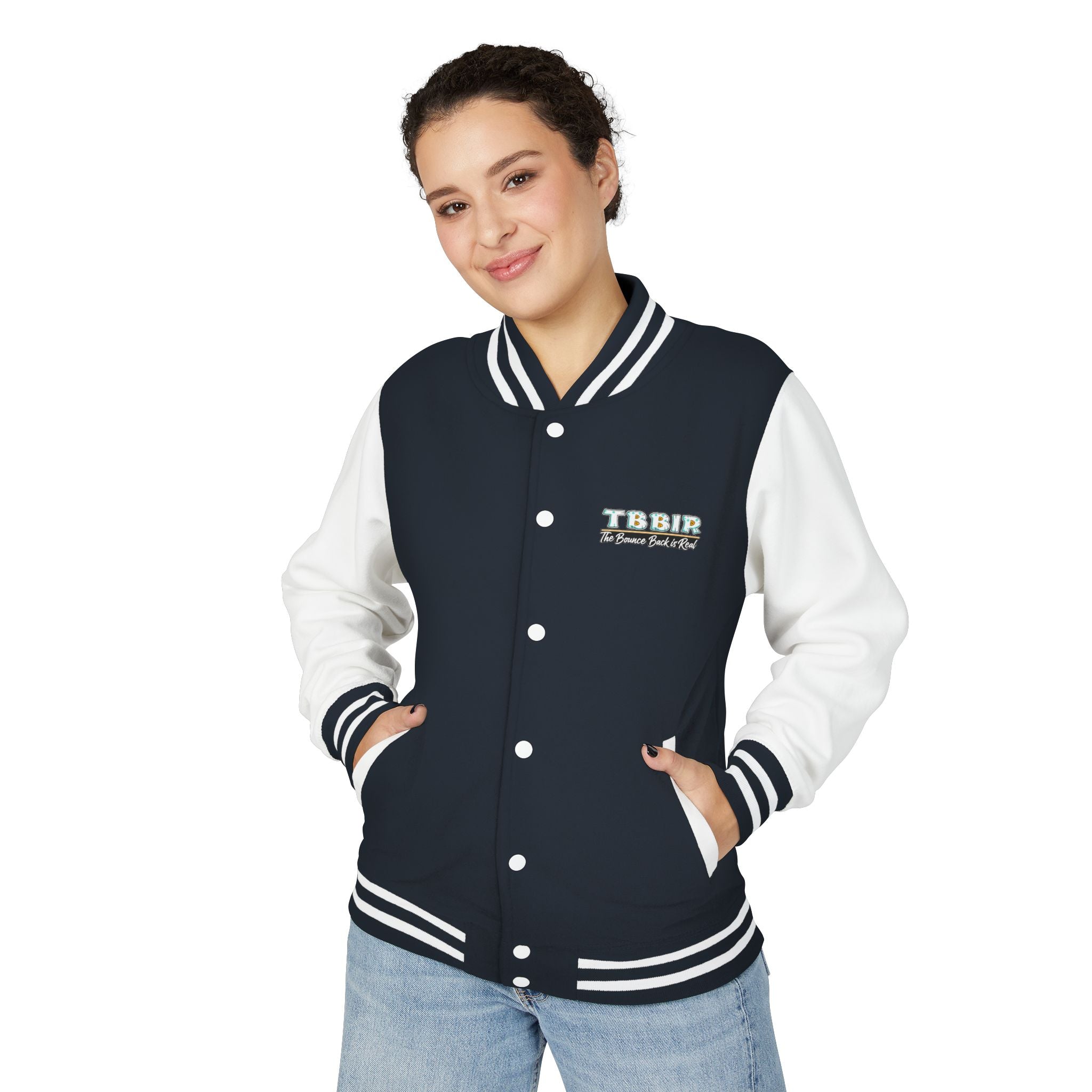 Letterman Jacket - TBBJR Retro Script Embroidered Varsity Jacket