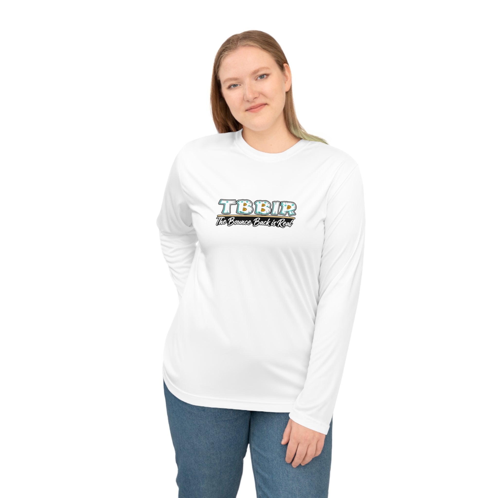TBBIR Retro Logo Long Sleeve Performance Shirt — "Too Blessed To Be In Rush"