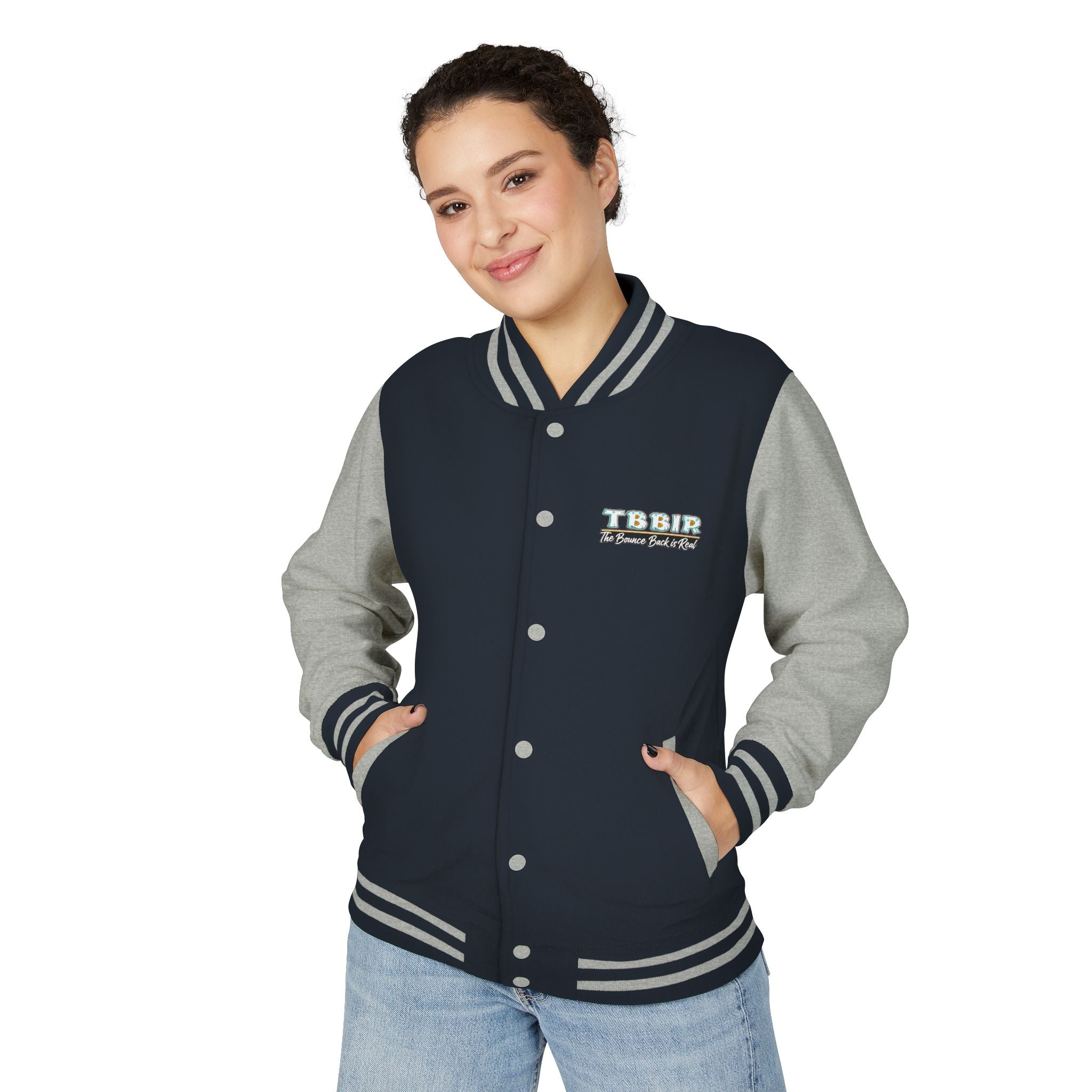 Letterman Jacket - TBBJR Retro Script Embroidered Varsity Jacket