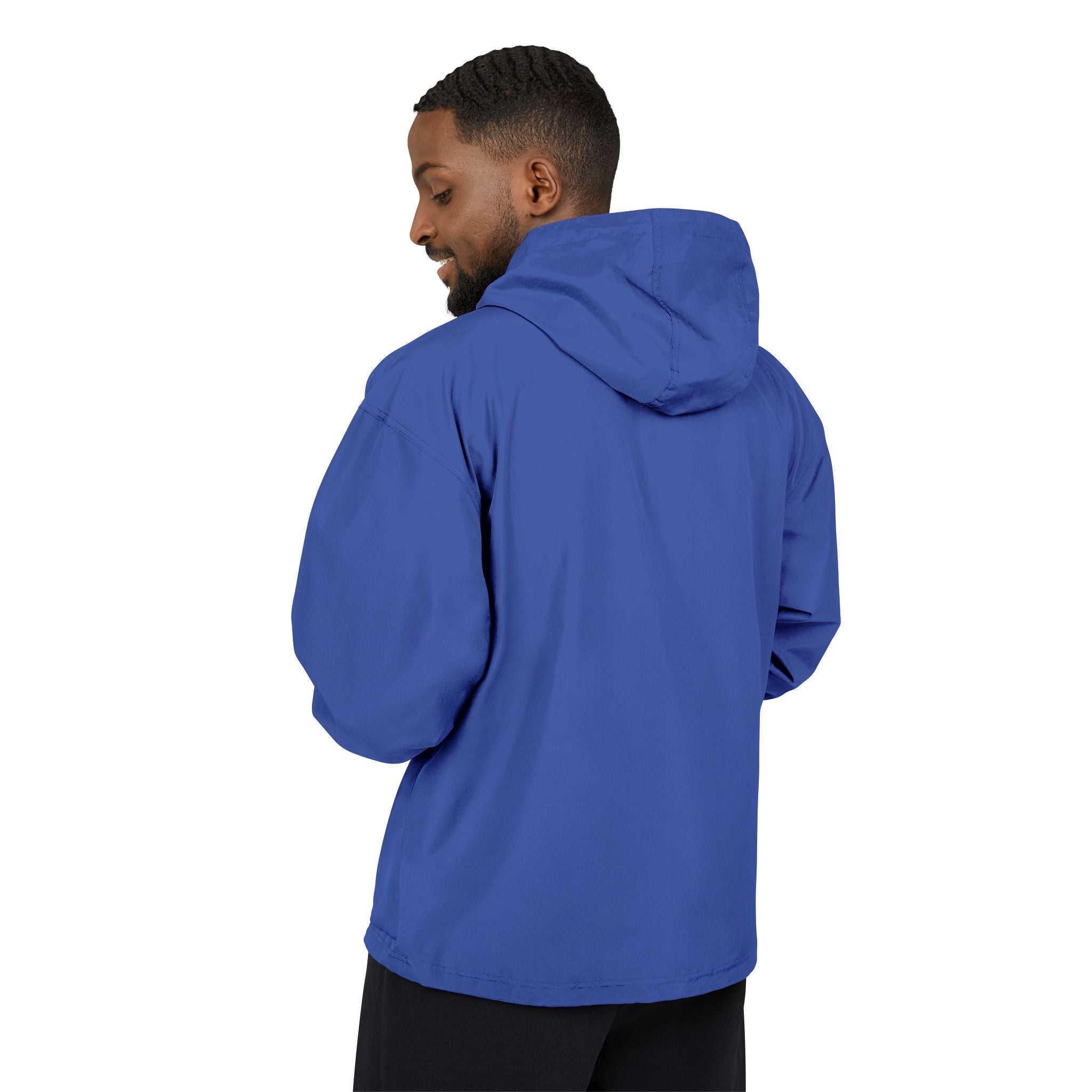Packable Anorak Jacket — Lightweight Orange Windbreaker with Checker Logo