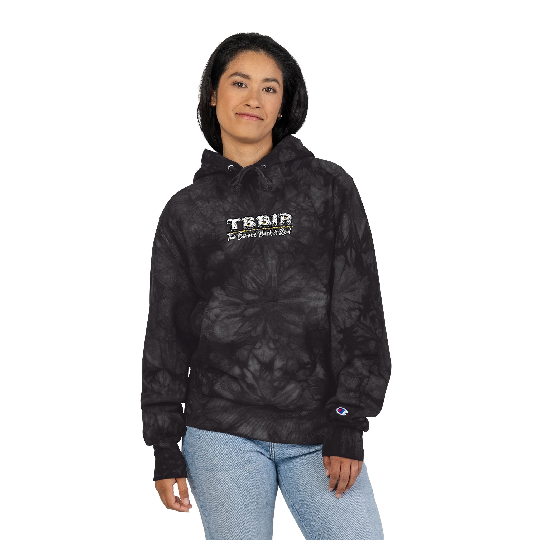 Tie-Dye Hoodie — Embroidered "TRAP" Chest Logo
